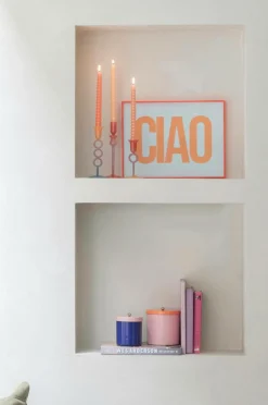 Present Time Vægkunst Ciao Large Lys orange Outlet