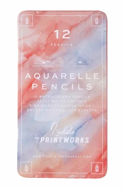 PRINTWORKS 12 Colour pencils - Aquarelle Patchworkmønster New