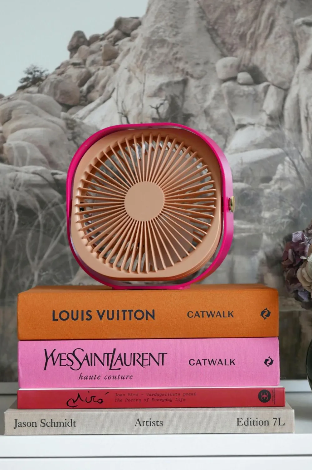 PRINTWORKS Husholdningselektronik>Bærbar ventilator - Fantastic Cerise