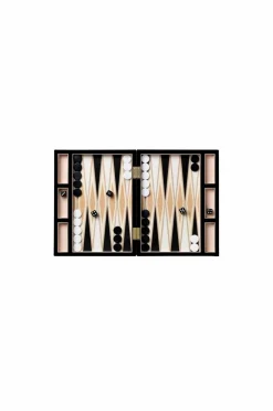 PRINTWORKS Lakeret backgammon, sort Sort/beige Best