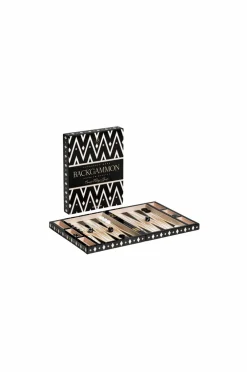 PRINTWORKS Lakeret backgammon, sort Sort/beige Best