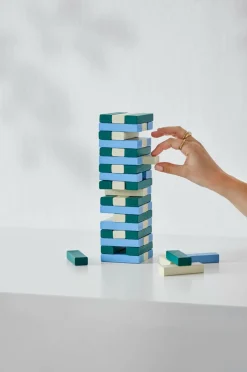 PRINTWORKS Spil - Tumbling Towers, /blå Grøn Clearance