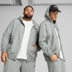 Puma Hættetrøje Ess No. 1 Logo Full-zip Hoodie FL Medium gray heather