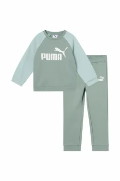 Puma Joggingsæt Minicats Ess Raglan Crew Set FL Inf Green Moon Hot