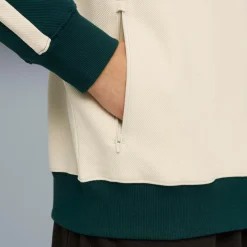 Puma Træningsjakke T7 Relaxed Wing Collar Jacquard Track Jacket DK Alpine Snow-Green Terrain Hot