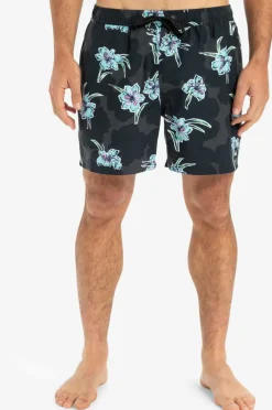 Quiksilver Badetøj|Badetøj>Badebukser Everyday Straight Volley 15 Backyards Black - Kvj7