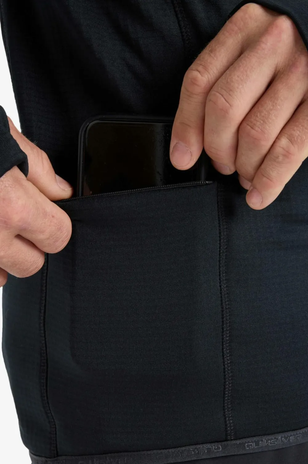 Quiksilver Træningstrøje Steep Point FZ Fleece True black