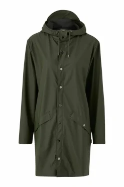 Rains Regntøj|Overtøj>Regnjakke Long Jacket 03 green