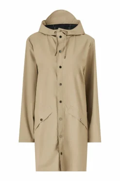 Rains Regnjakke Long Jacket Beige Best
