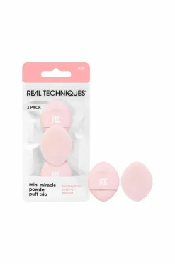 Real Techniques Makeupbørster>Mini Miracle Powder Puff Trio No Color