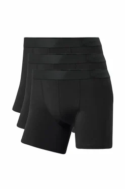 Resteröds Boxershorts Boxer Bamboo 3-pak Long Leg Black Clearance