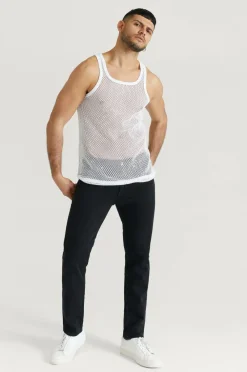 Resteröds Ærmeløs top Net Singlet Cotton 2-pak Optic White