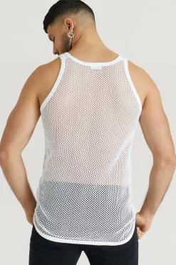 Resteröds Ærmeløs top Net Singlet Cotton 2-pak Optic White