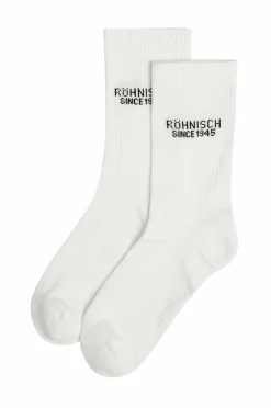 Röhnisch Træningstøj|Træningstøj>Træningsstrømper Logo Socks 2-pak White
