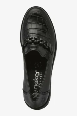 Rieker Loafers>Loafers 45561-01 Black