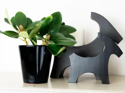 Rotor design Ceramic Goat Lysestage til bloklys Sort Clearance