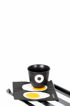 Rotor design Bordtekstiler>Papirservietter Egg Halves 20-pak Sort