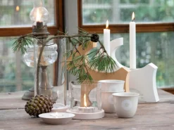 Rotor design Lysestager & Lanterner>Træged til stearinlys Hvid