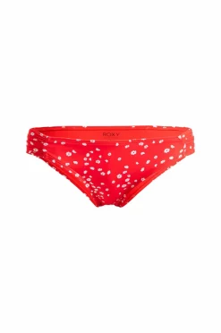 Roxy Badetøj|Badetøj>Bikiniunderdel PT Beach Classics Moderate Poppy Red Dancing Ditsy Swim