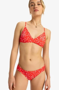 Roxy Badetøj|Badetøj>Bikiniunderdel PT Beach Classics Moderate Poppy Red Dancing Ditsy Swim