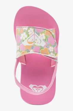 Roxy Sandaler>Klipklapper Finn White/Crazy Pink/Orange