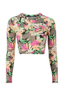 Roxy Trøje med solbeskyttelse / svømmetop PT LS Lycra Anthracite palm song s Online