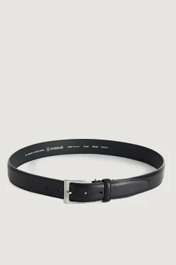 Saddler Bælter>Skindbælte Sort