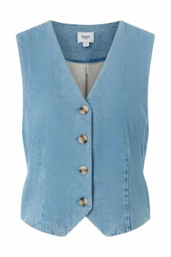 Saint Tropez Denimvest JaclynSZ Vest Smoke blue Hot