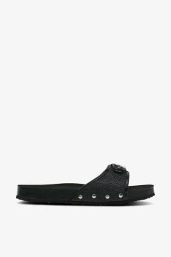 Scholl Iconic Sandaler & Sandaler Med Hæl>Sandaler SL Pescura Flat Cork Canvas Black