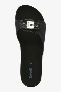 Scholl Iconic Sandaler & Sandaler Med Hæl>Sandaler SL Pescura Flat Cork Canvas Black