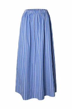 Selected FEMME Maxi nederdel Slffia HW Striped Ankle Slit Skirt Dazzling blue Clearance