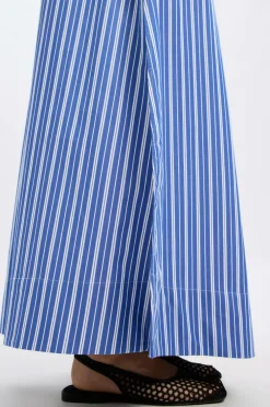Selected FEMME Maxi nederdel Slffia HW Striped Ankle Slit Skirt Dazzling blue Clearance