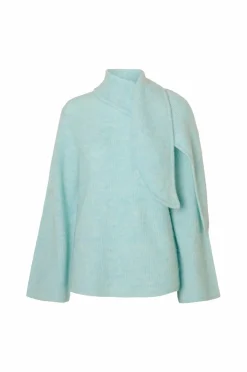 Selected FEMME Trøjer & Cardigans>Pullover slfLlulu LS Bow Knit Blue glow
