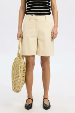 Selected FEMME Shorts slfVienna HW Wide Shorts Birch Best