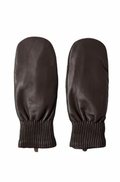 Selected FEMME Tommelhandsker slfOlga Padded Leather Mittens Delicioso Hot