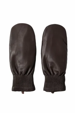 Selected FEMME Tommelhandsker slfOlga Padded Leather Mittens Delicioso Hot