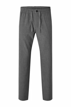 Selected HOMME Bukser Slh196-Straight Robert String Pant Grey melange Discount