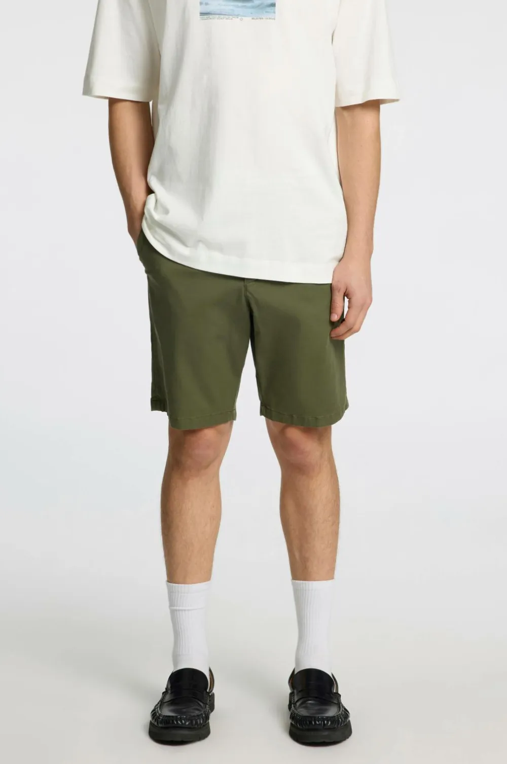 Selected HOMME Chinoshorts slhSlim-Miles Flex Shorts Kalamata Best