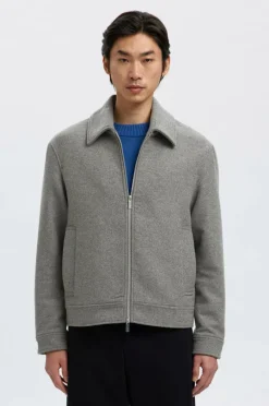 Selected HOMME Jakke slhPhilip Wool Blend Grey melange Outlet