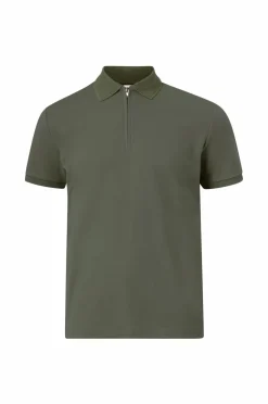 Selected HOMME Poloshirt slhFave Zip SS Polo Agave green Best