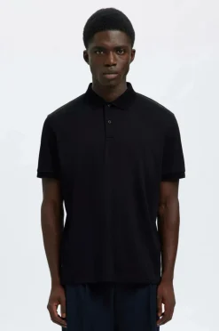 Selected HOMME Poloshirt slhFave Button SS Polo Black Outlet