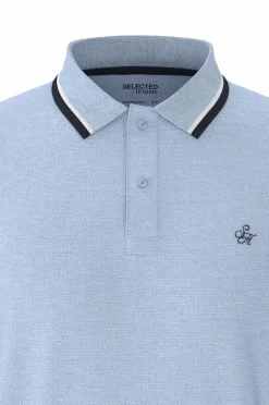 Selected HOMME Poloshirt slhSlim-Atlas Sport SS Polo Cashmere blue Outlet