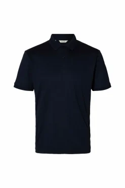Selected HOMME Poloshirt slhFave Button SS Polo Sky captain Best