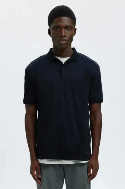 Selected HOMME Poloshirt slhFave Button SS Polo Sky captain Best