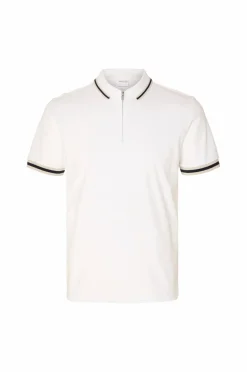 Selected HOMME Poloshirts>Poloshirt slhSlim Toulouse Detail SS Polo Bright white