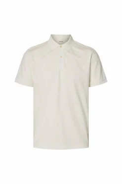 Selected HOMME Poloshirt slhFave Button SS Polo Cloud dancer New