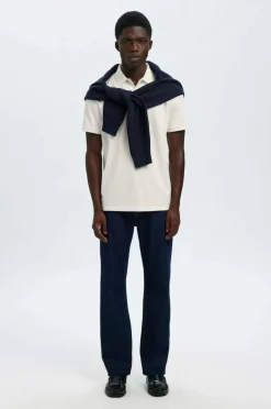 Selected HOMME Poloshirt slhFave Button SS Polo Cloud dancer New