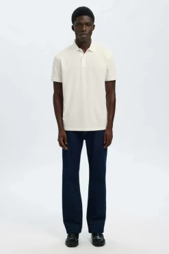 Selected HOMME Poloshirt slhFave Button SS Polo Cloud dancer New