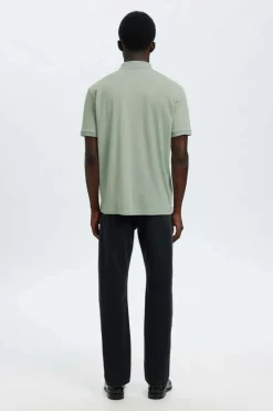 Selected HOMME Poloshirt slhFave Button SS Polo Aqua gray New