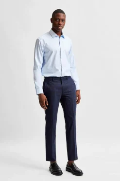 Selected HOMME Skjorte slhSlimethan Shirt Ls Classic B Light blue Discount